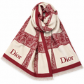 Dior Style Toile Fringe Scarf