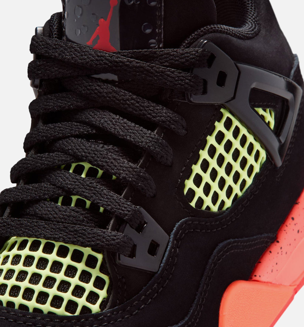 Air Jordan 4 Retro Black Infrared 23 Preschool Shoes - Black Infrared 23 Bright Mango