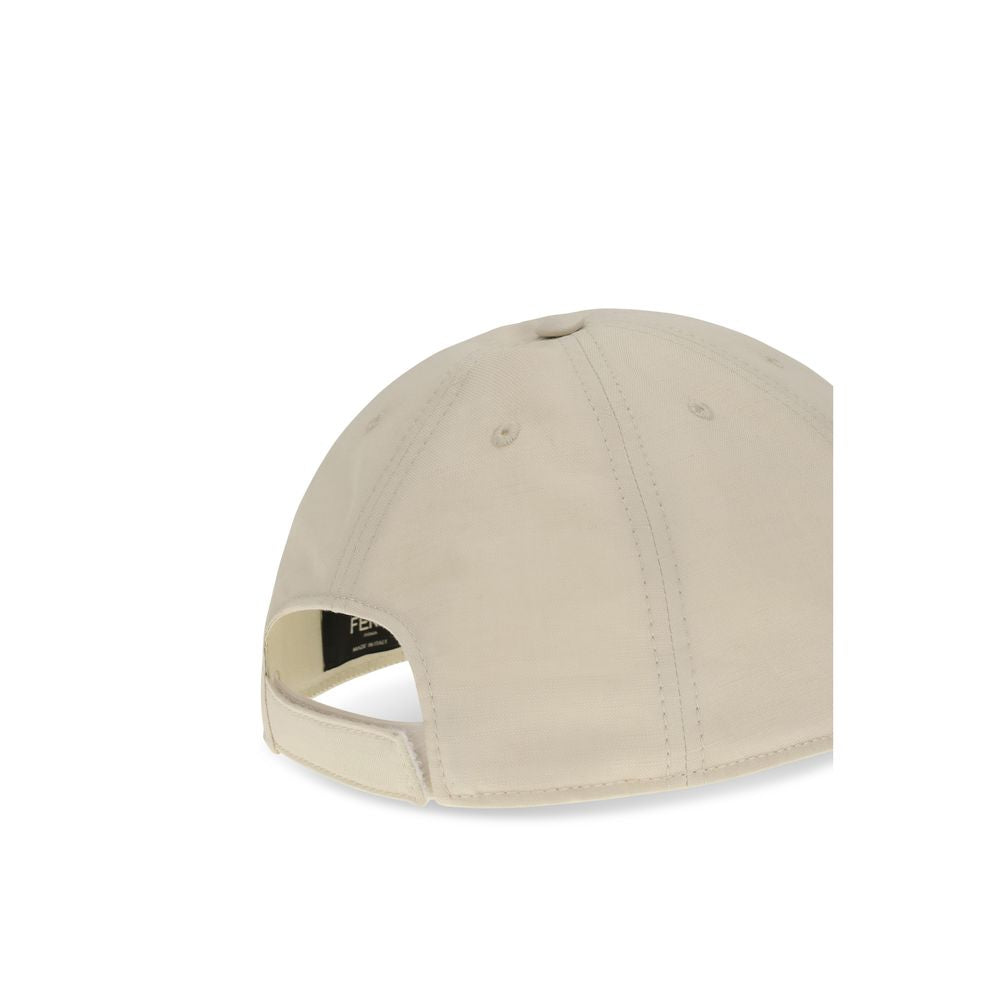 Fendi White Cotton Baseball Cap