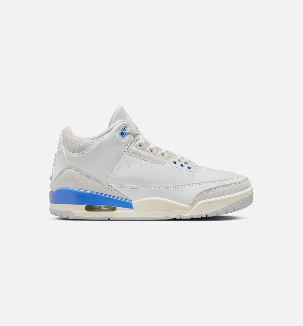 Air Jordan 3 Retro Mens Lifestyle Shoe - Summit White/Hydrogen Blue/Legend Blue