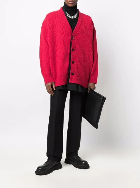 Raf Simons layered wool cardigan