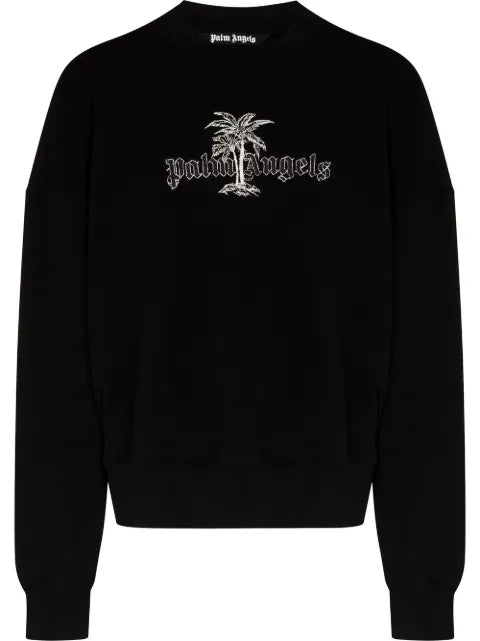 Palm Angels logo-embroidered sweatshirt