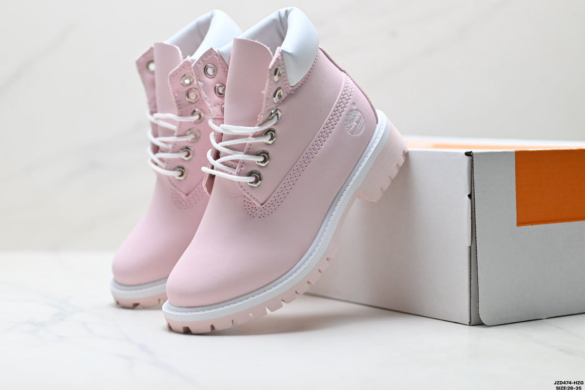 Timberland Pink Kids Premium Leather Boot