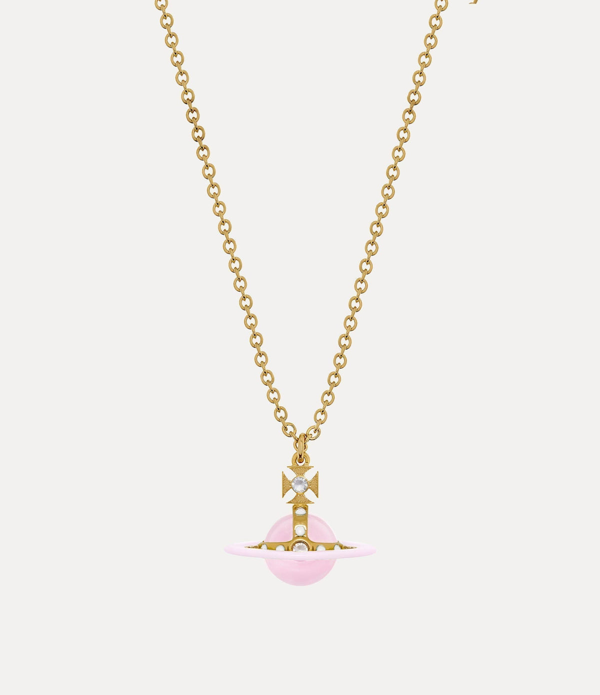 VIVIENNE WESTWOOD Original Orb Pendant Necklace Brass(Petite/Pink)