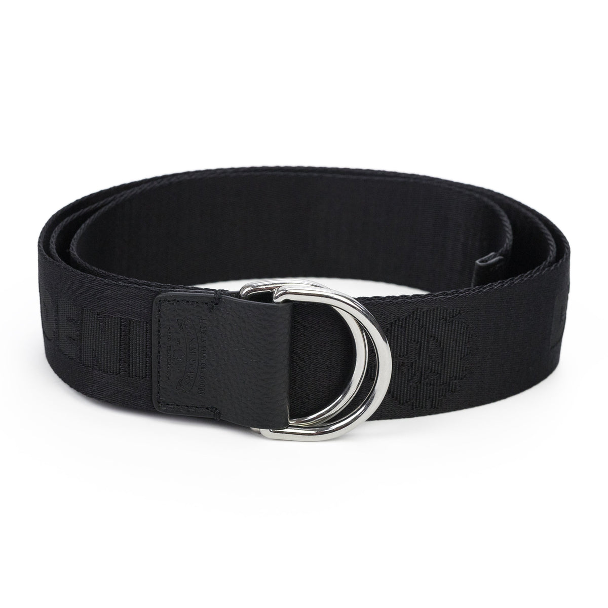 Black Peace Wreath Webbing D-Ring Belt