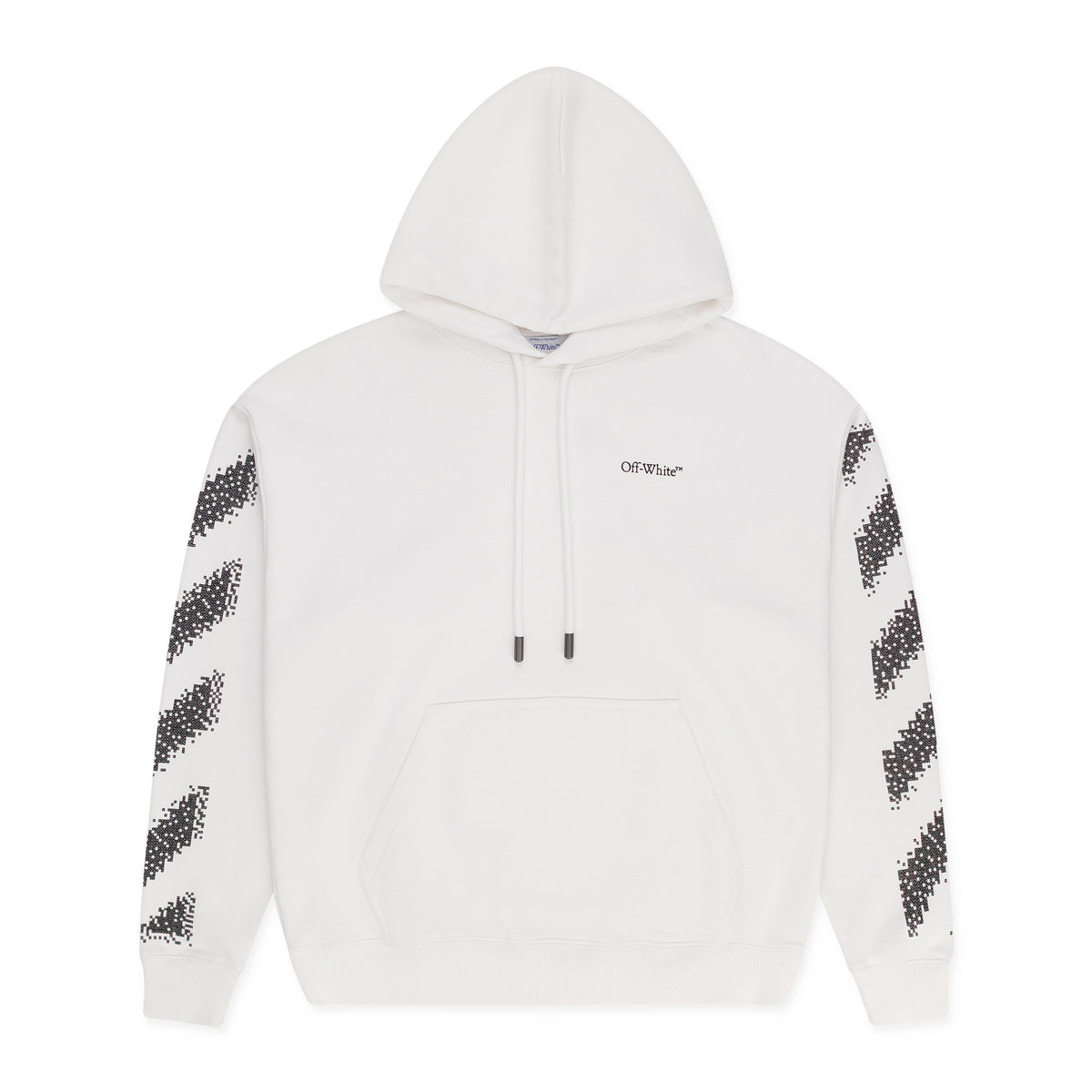 White Pixel Diagonal Skate Hoodie