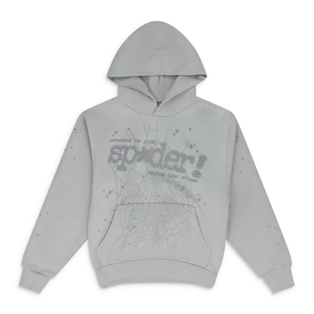 Grey Tonal Punk V2 Hoodie