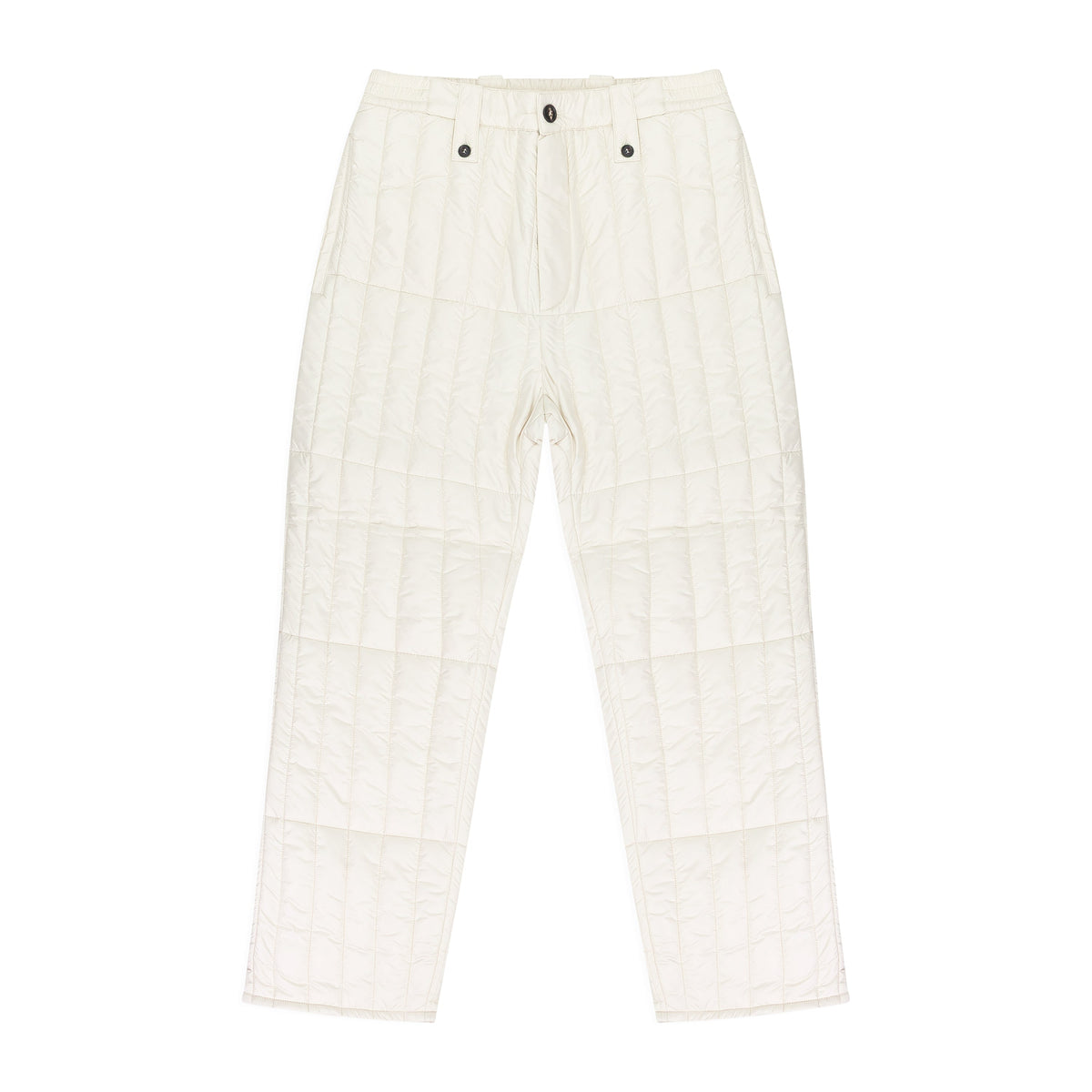 WHITE WOOLRICH FILLED PANTS