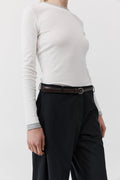 Minimal Leather-Look Belt