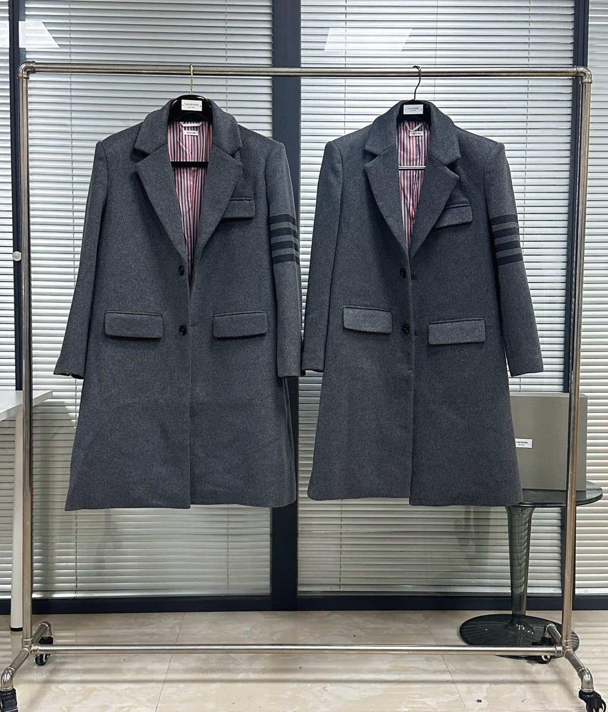 Unisex long wool coat | Thom Browne