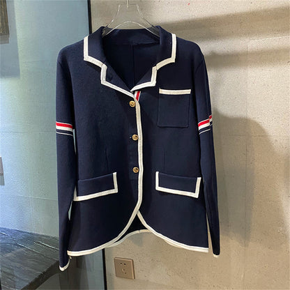 Thom Browne Women's Feather Embroidered Knitted Jacket