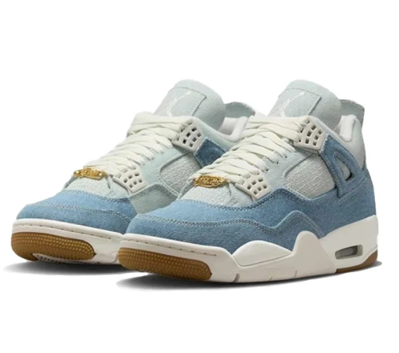 Air Jordan 4 'Denim Worn Blue' Sneakers