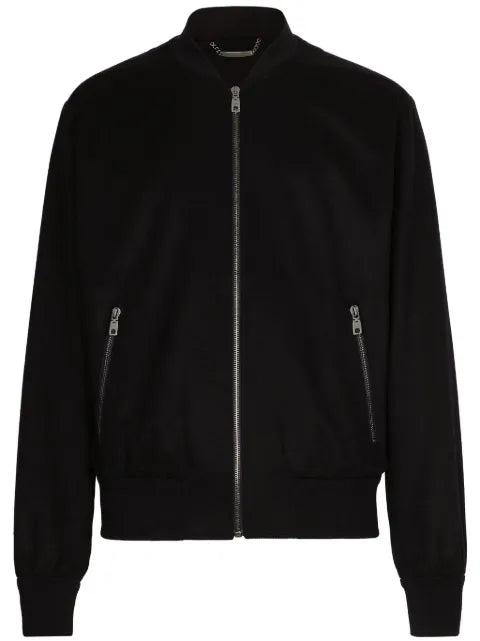 Dolce & Gabbana zip-up cashmere bomber jacket