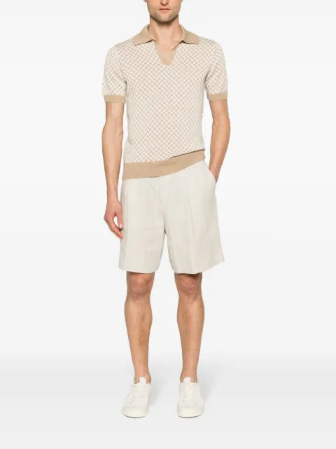 Drumohr intarsia-knit polo jumper