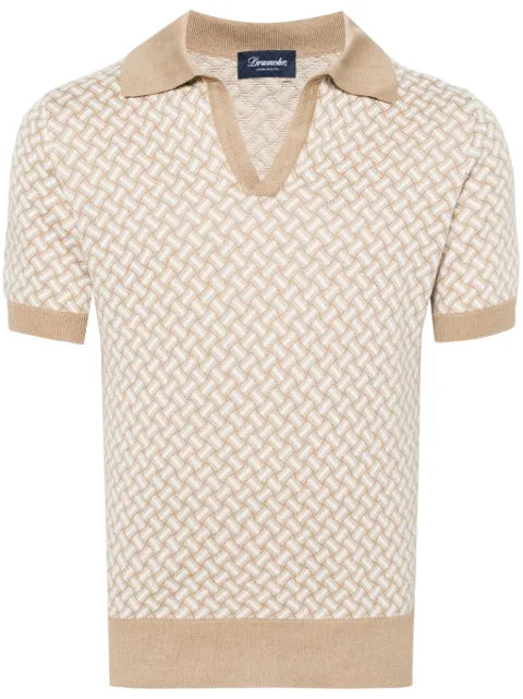 Drumohr intarsia-knit polo jumper