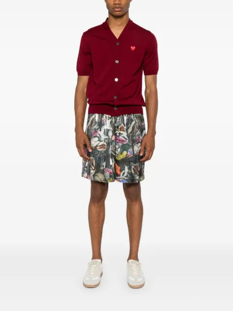 Comme Des Garçons Play Play heart-patch short-sleeve cardigan