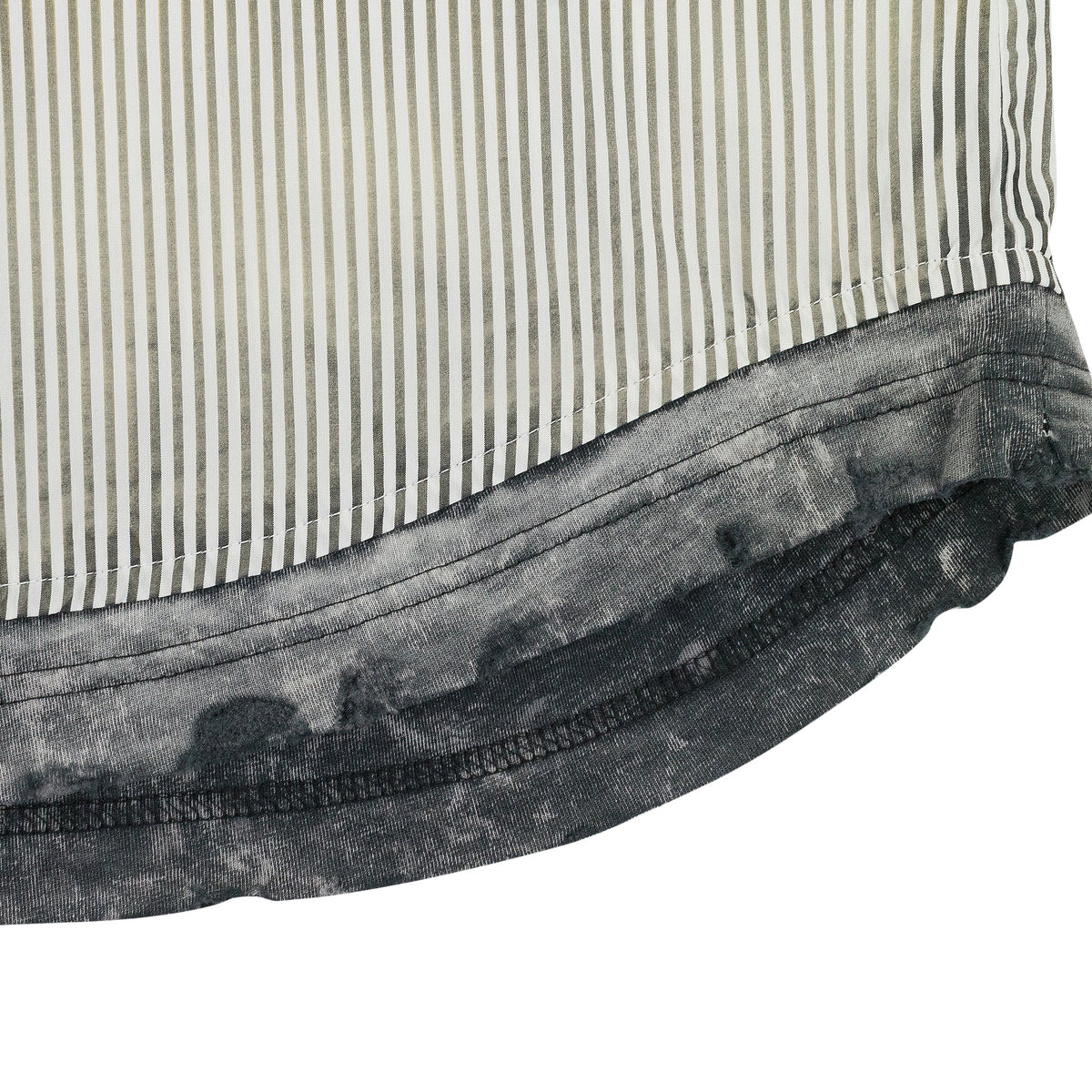BLUE S-TRAX STRIPED SHORT SLEEVE BUTTON-DOWN SHIRT