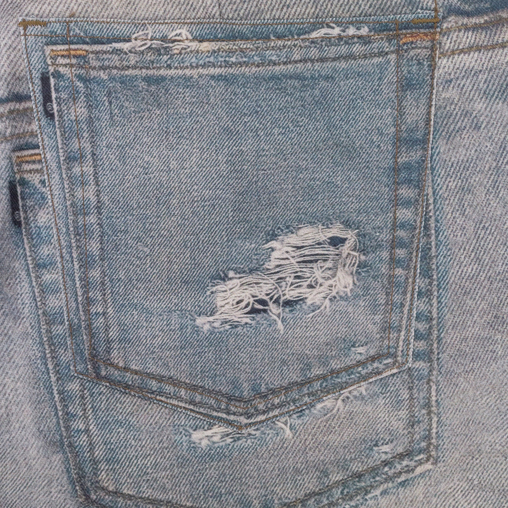 BLUE TROMPE-L'ŒIL DENIM JEANS