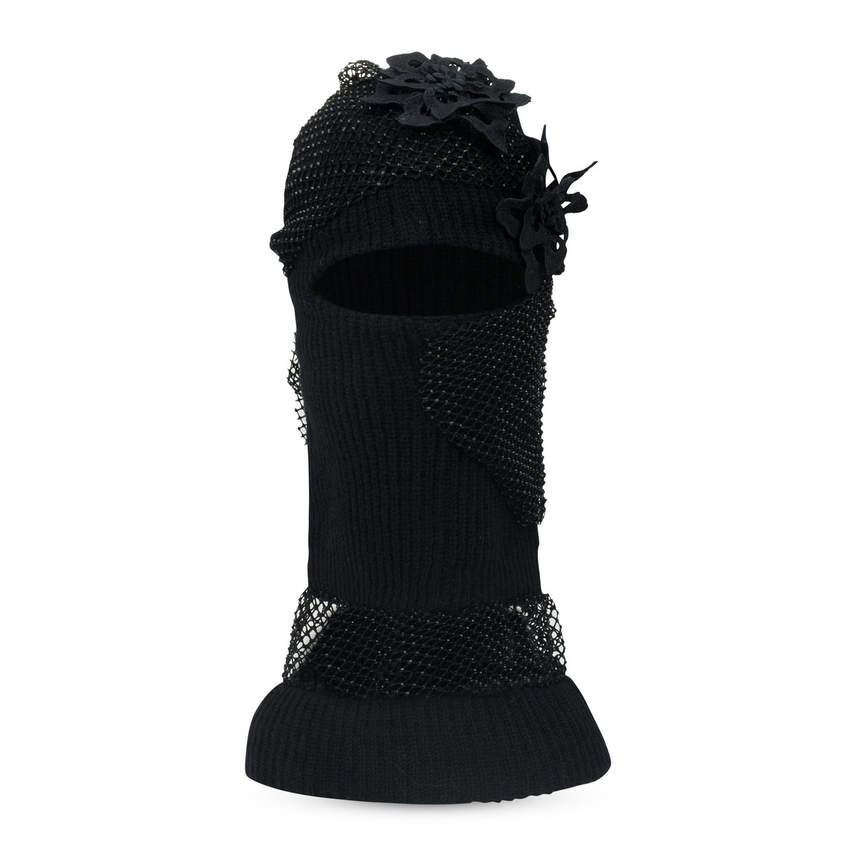 BLACK OVERLAY FACE MASK BASEBALL CAP