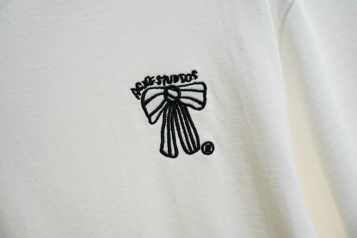 Acne Studios Small Bow Graphic Crew‑Neck Short‑Sleeve T‑Shirt