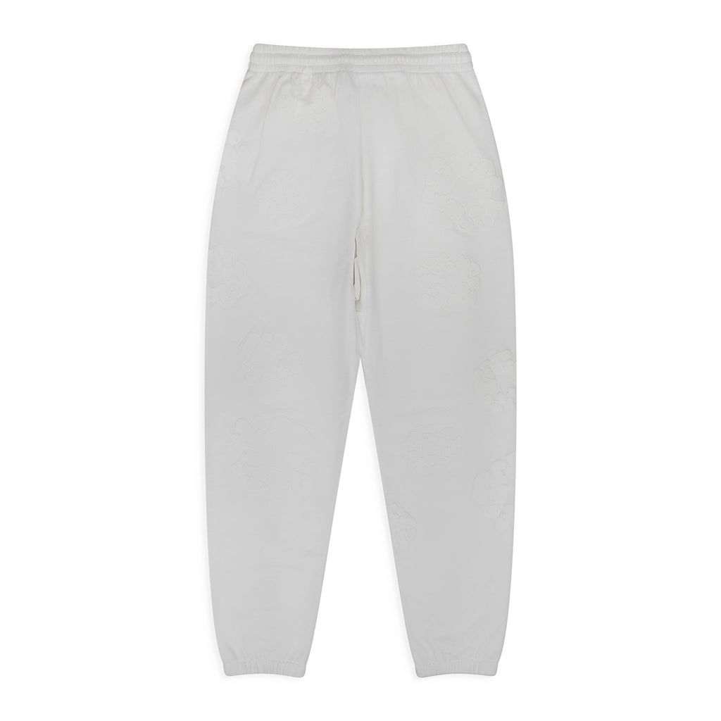 White Mono Wreath Sweatpants