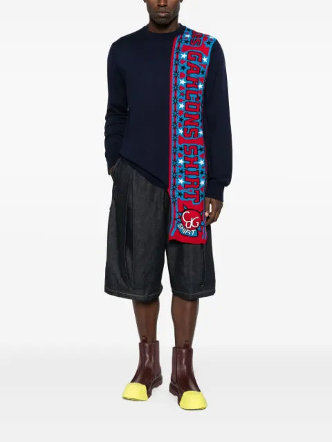 Comme Des Garçons Shirt attached-scarf sweater