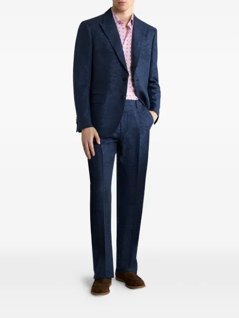 ETRO cotton-blend jacquard jacket with placed floral Paisley motif