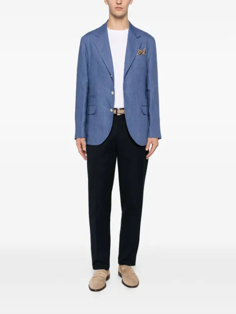 Brunello Cucinelli délavé linen deconstructed blazer