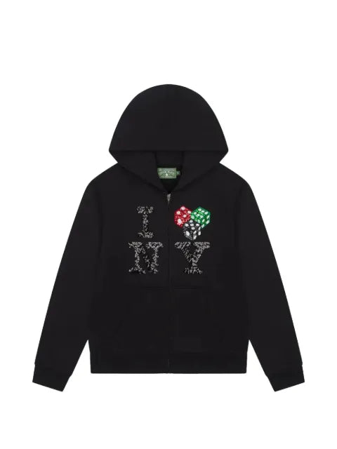 Denim Tears zip-up embellished hoodie