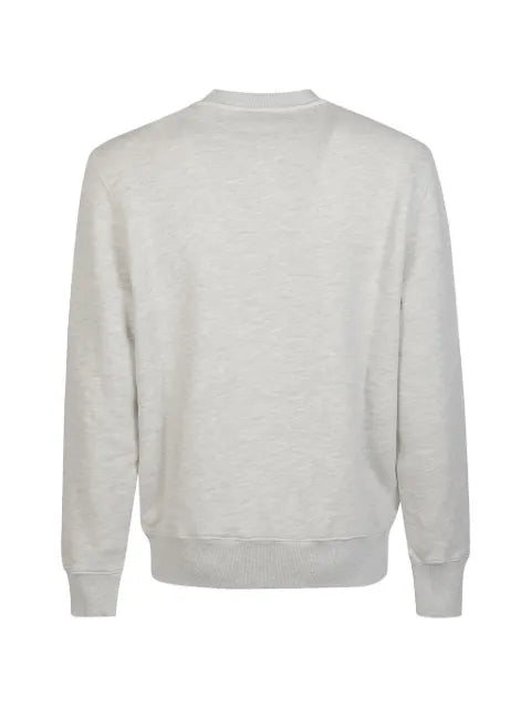 Autry embroidered logo crewneck sweatshirt in light grey mélange