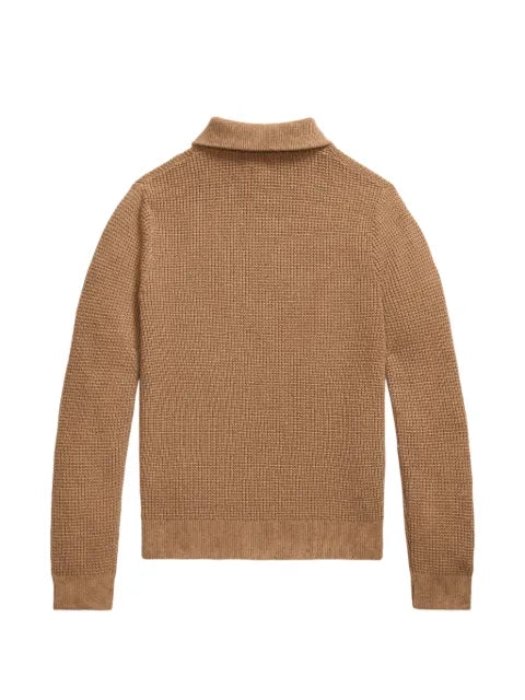 Polo Ralph Lauren waffle-knit quarter-zip sweater