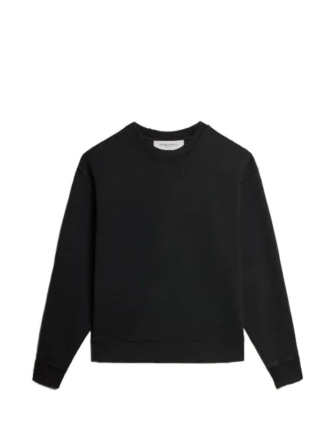 Golden Goose sweatshirt in washed black with reverse logo on the back - Jersey Capsule