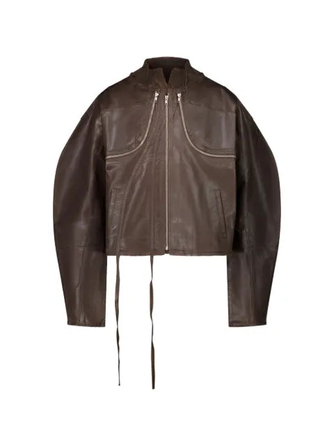 Ottolinger zip glazed denim jacket