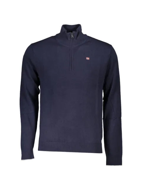 Napapijri quarter-zip logo-patch sweater