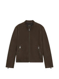 BOSS suede jacket with zippered cuffs
