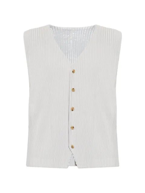 Homme Plissé Issey Miyake pleated V-neck waistcoat
