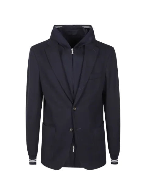 Eleventy hooded layered blazer