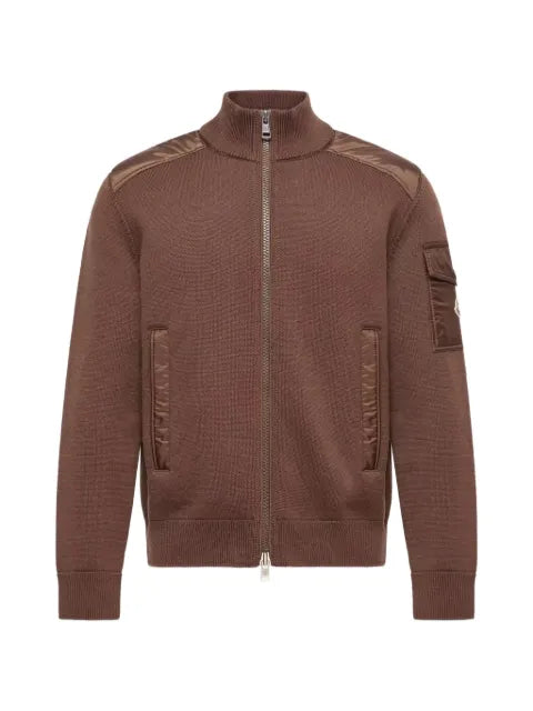 Moncler padded wool zip-up cardigan