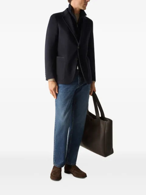 Zegna light taupe Oasi cashmere crewneck