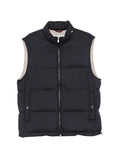Brunello Cucinelli lightweight Techno fabric down vest with packable hood