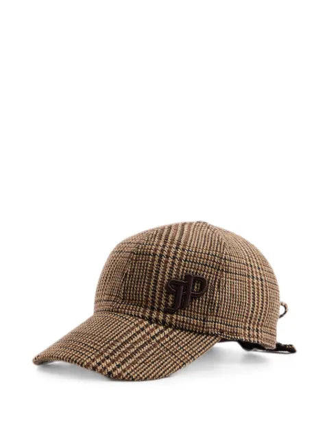 Patou check-pattern baseball cap