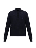 ETRO quarter-zip cable-knit sweater