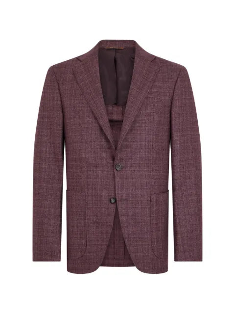 Canali checked single-breasted blazer