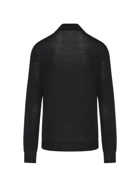 Gran Sasso fine-knit sweater with a short zip