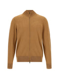BOSS high-neck zip-up cardigan