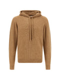 Roberto Collina drawstring-hood ribbed-trim sweater