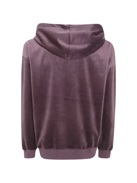 Y-3 By Yohji Yamamoto Vintage velvet-effect zip-up hoodie