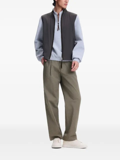 Shanghai Tang zip-up standing-collar gilet