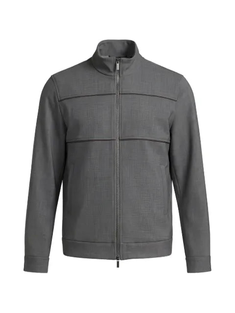 Peserico contrast-piping zip-up jacket