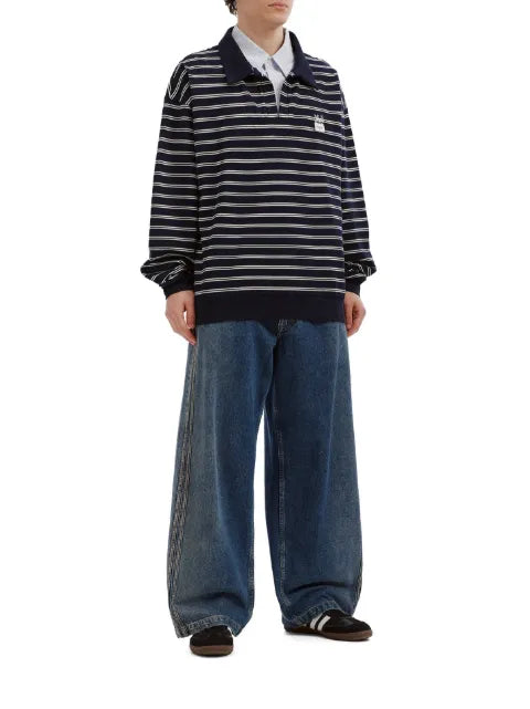 Musium Div. striped layered-effect sweatshirt
